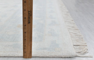 Soft Grey Pine Tree Of life Rug Modern Oushak Rug Premium Wool Hand Knotted Turkish Inspired, #2457