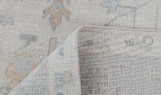 Soft Grey Pine Tree Of life Rug Modern Oushak Rug Premium Wool Hand Knotted Turkish Inspired, #2457