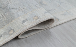Soft Grey Pine Tree Of life Rug Modern Oushak Rug Premium Wool Hand Knotted Turkish Inspired, #2457