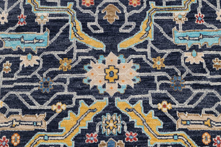 9x12 Navy Blue Cream Retro Mahal Design Classic Persian high Quality Rug Hand Knotted 100% Wool Rug, Rug- 217