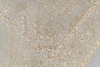 Gray Cream Muted Look Garden Pine Tree Of life Rug Modern Oushak Rug Premium Wool Hand Knotted Turkish Inspired, #2326 Silver Garden