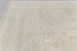 Gray Cream Muted Look Garden Pine Tree Of life Rug Modern Oushak Rug Premium Wool Hand Knotted Turkish Inspired, #2326 Silver Garden