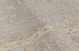 Gray Cream Muted Look Garden Pine Tree Of life Rug Modern Oushak Rug Premium Wool Hand Knotted Turkish Inspired, #2326 Silver Garden