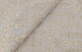 Gray Cream Muted Look Garden Pine Tree Of life Rug Modern Oushak Rug Premium Wool Hand Knotted Turkish Inspired, #2326 Silver Garden
