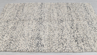 Chunky Felted Soft Wool Rug Ivory Grey Charcoal High Quality Hand Woven Wool Flatweave Rug, Customize in any size-Tn-73F