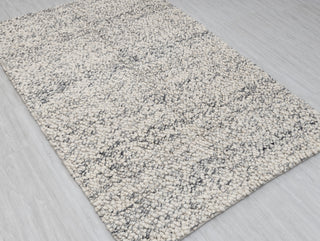 Chunky Felted Soft Wool Rug Ivory Grey Charcoal High Quality Hand Woven Wool Flatweave Rug, Customize in any size-Tn-73F