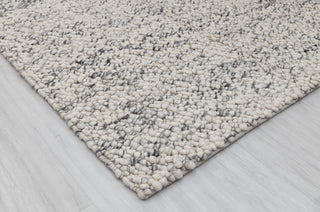 Chunky Felted Soft Wool Rug Ivory Grey Charcoal High Quality Hand Woven Wool Flatweave Rug, Customize in any size-Tn-73F