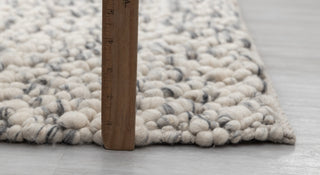 Chunky Felted Soft Wool Rug Ivory Grey Charcoal High Quality Hand Woven Wool Flatweave Rug, Customize in any size-Tn-73F