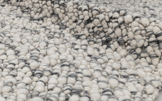 Chunky Felted Soft Wool Rug Ivory Grey Charcoal High Quality Hand Woven Wool Flatweave Rug, Customize in any size-Tn-73F