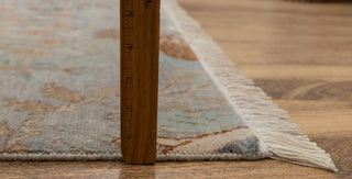 9x12 Grey Peacock High Quality Birds Garden Scene Soft Hand Knotted Hand Spun Wool Rug JC-542