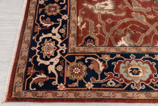 9X12 Rust/Blue Serapi Retro High Quality Hand Knotted 100% Wool Rug, Rug P-2730