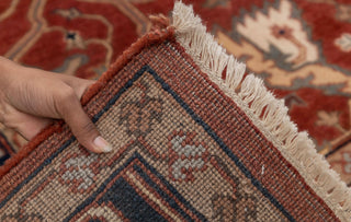 9X12 Rust/Blue Serapi Retro High Quality Hand Knotted 100% Wool Rug, Rug P-2730