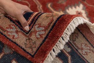 9X12 Rust/Blue Serapi Retro High Quality Hand Knotted 100% Wool Rug, Rug P-2730