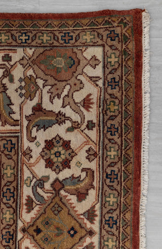 9X12 Red Cream Serapi Retro High Quality Hand Knotted 100% Wool Rug, Rug P-2732
