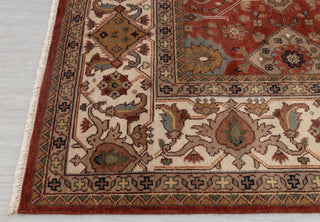 9X12 Red Cream Serapi Retro High Quality Hand Knotted 100% Wool Rug, Rug P-2732