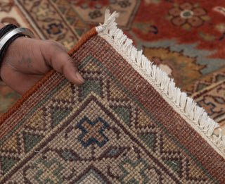 9X12 Red Cream Serapi Retro High Quality Hand Knotted 100% Wool Rug, Rug P-2732