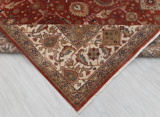 9X12 Red Cream Serapi Retro High Quality Hand Knotted 100% Wool Rug, Rug P-2732