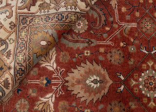 9X12 Red Cream Serapi Retro High Quality Hand Knotted 100% Wool Rug, Rug P-2732