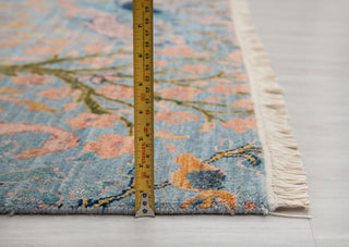 8x10 Blue Colorful Birds Garden High Quality Hand Knotted Wool Rug,JC-8317