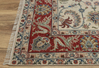 9x12 Ivory with Red Persian Traditional Area Rug Floral Design Rug#2439