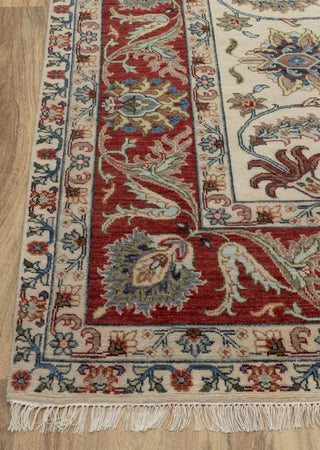 9x12 Ivory with Red Persian Traditional Area Rug Floral Design Rug#2439