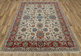 9x12 Ivory with Red Persian Traditional Area Rug Floral Design Rug#2439