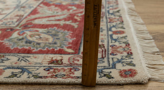 Ivory & Pacfic Blue 8x10 Indo Peshwari Rug Handknotted in Pure NeZeland Yarn Rug#2916