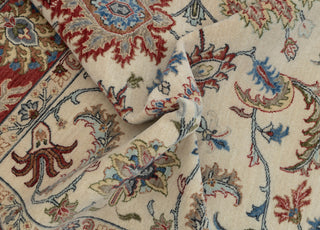 9x12 Ivory with Red Persian Traditional Area Rug Floral Design Rug#2439
