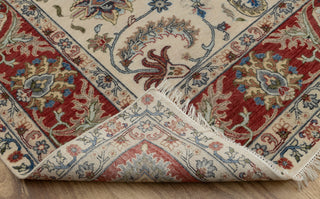 9x12 Ivory with Red Persian Traditional Area Rug Floral Design Rug#2439