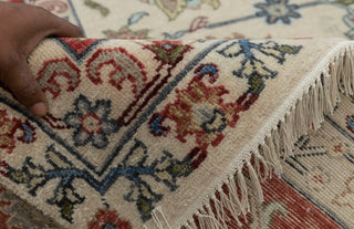 9x12 Ivory with Red Persian Traditional Area Rug Floral Design Rug#2439
