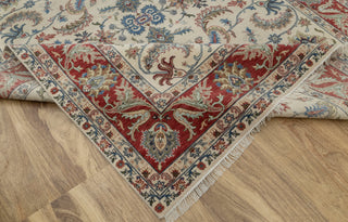 9x12 Ivory with Red Persian Traditional Area Rug Floral Design Rug#2439