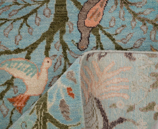 2.6x10 Runner Blue Birds Life Tree Hand Knotted High Quality #JC-6541