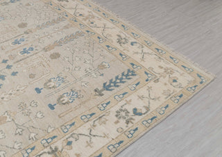 Gray Ivory Garden Pine Tree Of life Rug Modern Oushak Rug Premium Wool Hand Knotted Turkish Inspired, #5990