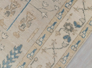 Gray Ivory Garden Pine Tree Of life Rug Modern Oushak Rug Premium Wool Hand Knotted Turkish Inspired, #5990