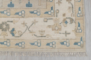 Gray Ivory Garden Pine Tree Of life Rug Modern Oushak Rug Premium Wool Hand Knotted Turkish Inspired, #5990