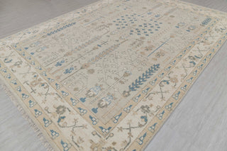 Gray Ivory Garden Pine Tree Of life Rug Modern Oushak Rug Premium Wool Hand Knotted Turkish Inspired, #5990