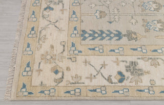 Gray Ivory Garden Pine Tree Of life Rug Modern Oushak Rug Premium Wool Hand Knotted Turkish Inspired, #5990
