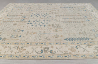 Gray Ivory Garden Pine Tree Of life Rug Modern Oushak Rug Premium Wool Hand Knotted Turkish Inspired, #5990