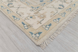 Gray Ivory Garden Pine Tree Of life Rug Modern Oushak Rug Premium Wool Hand Knotted Turkish Inspired, #5990