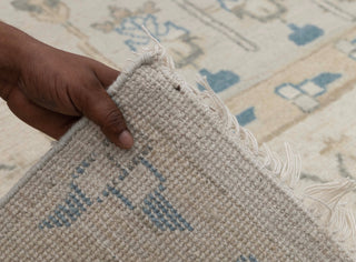 Gray Ivory Garden Pine Tree Of life Rug Modern Oushak Rug Premium Wool Hand Knotted Turkish Inspired, #5990