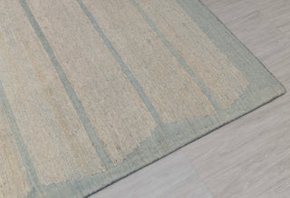Moroccan Cream light blue distressed bohemian rug, No Wool Shedding, MRC-14 - JC-4191