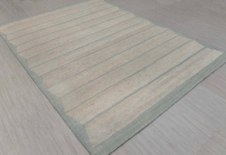Moroccan Cream light blue distressed bohemian rug, No Wool Shedding, MRC-14 - JC-4191