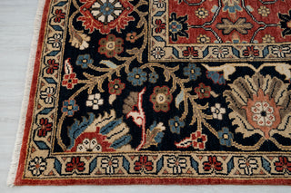 Vermilion- 9x12 Mahal Persian Red Wool Rug