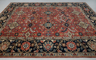 Vermilion- 9x12 Mahal Persian Red Wool Rug