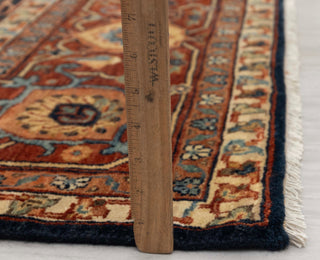 8x10 Classic Persian Retro Mahal Design Navy Blue Rust High Quality Premium Wool Hand Knotted Rug |