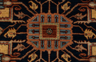 8x10 Rust Yellow Blue Serapi Heriz Design Soft Quality Wool Hand Knotted High Knots Density Rug
