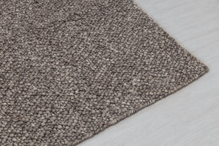 Chocolate Brown Grey Pebble Hand Woven High Quality Chunky Wool Felted Rug TN-80