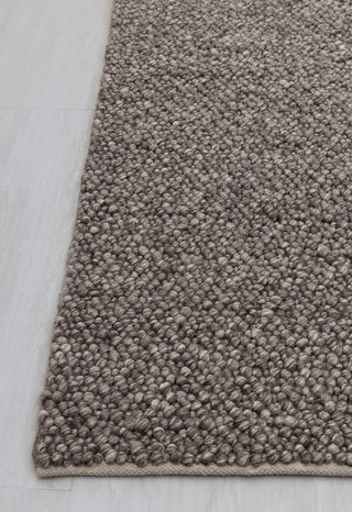 Chocolate Brown Grey Pebble Hand Woven High Quality Chunky Wool Felted Rug TN-80