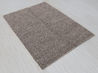 Chocolate Brown Grey Pebble Hand Woven High Quality Chunky Wool Felted Rug TN-80