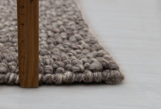 Chocolate Brown Grey Pebble Hand Woven High Quality Chunky Wool Felted Rug TN-80